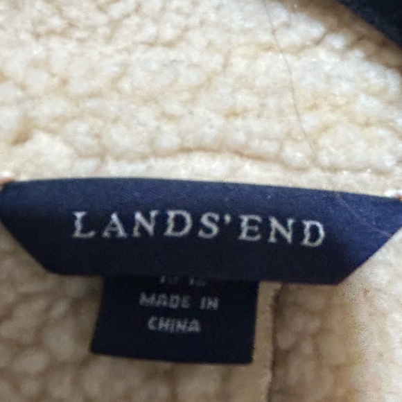Lands' End Brown Teddy Jacket with Cream Lining - Picture 3 of 4